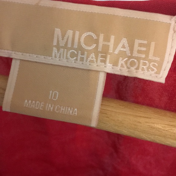 Michael Kors Red Ruffle Blouse - Picture 4 of 7